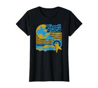 Hawaii Five-O 5 0 Surfer T-Shirt, Women, Black, 3X-Large