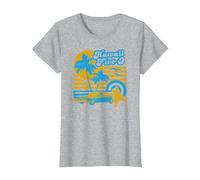 Hawaii Five-O 5 0 Surfer T-Shirt, Women, Heather Grey, 3X-Large