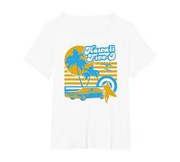 Hawaii Five-O 5 0 Surfer T-Shirt, Women's Plus, White, 1X