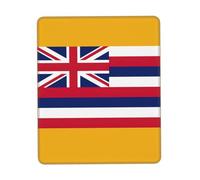 Hawaii Flag Desk Pad, Washable for Office/Gaming/Writing, Rubber Base, Polyester Surface
