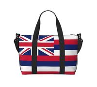 Hawaii Flag Duffel Bags for Traveling - Lightweight Personal Item Travel Bags for Women, Gym Bags for Men, Black, One Size