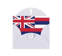 Hawaii Flag Pearlescent Greeting Cards - Horizontal All Occasion Cards with Envelopes, Elegant Shimmer Card for Birthday, Christmas, Blank Inside