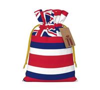Hawaii Flag Print Drawstring Gift Bags,For Holiday Season,Birthdays,Anniversaries And Any Special Occasion