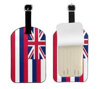 Hawaii Flag Print Luggage Tags for Suitcases Leather Bag Tag Privacy Protection Travel Essentials