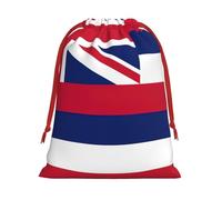 Hawaii Flag Print Multi-Functional Drawstring Reusable Gift Pouch Daily Storage All Occasions Use