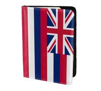 Hawaii Flag Print Passport Holder for Travel,Wallet Case RFID Blocking Leather Card Slot Protector