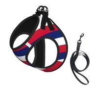 Hawaii Flag Print Pet Leash Vest Reflective Adjustable Soft Mesh Vest Breathable For Daily Walks