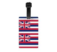 Hawaii Flag Printed Anti-Lost Luggage Tags Luggage Tags Suitable for Suitcases Backpacks and Golf Bags