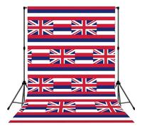 Hawaii Flag Printed Photography Background, Reinforced Stitched Edge Cloth, Smooth Backdrop for Portraits