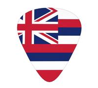Hawaii Flag Printed pick set - 12 pieces, thin, medium and thick guitar picks, suitable for guitar, bass, electric guitar and ukulele