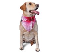 Hawaii Flower Dog Bandana Pet Scarf Accessories for Small Medium Dogs Cats Photo Prop, Triangle Pet Bandanas Adjustable Puppy Bib Washable Dog Kerchief Puppy Neckerchief