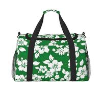 Hawaii Flower Hand Travel Bag - Large Reusable Shopping Tote Bag, Perfect for Outdoor Activities, Sports, Camping & Groceries, Black, One Size