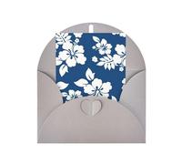 Hawaii Flower Print Adorable Blank Cards& Envelopes,Unique Designs Perfect for Festivals, Invitations