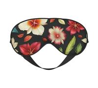 Hawaii Flower Print Functionality Outdoor Travel Eye Mask Breathable Camping Meditation Yoga Friendly