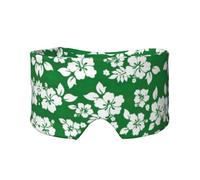 Hawaii Flower Print Sleep Eye and Ear Muffs Mask - Adjustable Yoga Travel Headband, Keep Warm Shading Comfortable Aid