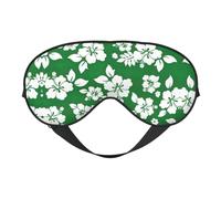 Hawaii Flower Print Soft Eye Mask – Comfortable Sleep, Blocks Light, Full Eye Coverage, Ideal for Travel, Meditation