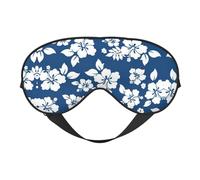 Hawaii Flower Printing Double Side Soft Eye Mask Reversible Design, Adjustable for Snug Fit, Blocks Light Eye Mask