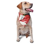 Hawaii Flower Red Dog Bandana Pet Scarf Accessories for Small Medium Dogs Cats Photo Prop, Triangle Pet Bandanas Adjustable Puppy Bib Washable Dog Kerchief Puppy Neckerchief