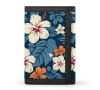 Hawaii Flower Wallet,Credit Card Holder,Three-fold Wallet for Passport Covers, Purse Passport Bag for Men Women