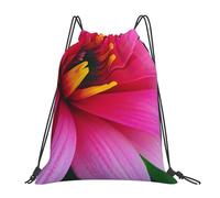 Hawaii Flower Women Men String Backpack Foldable Drawstring Backpack Lightweight Drawstring Bag For Yoga Swim Travel