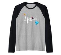 Hawaii Hawaiian Islands Tie Dye State Map Pride Vintage Raglan Baseball Tee