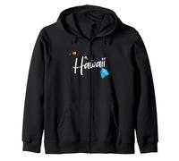 Hawaii Hawaiian Islands Tie Dye State Map Pride Vintage Zip Hoodie