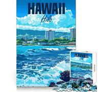Hawaii Hilo City Jigsaw Puzzles 1000 Pieces Recall Boost Clean Connection Real Challenge Xmas Gift (38x52cm)