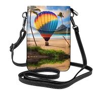Hawaii Hot Air Balloon Lightweight leather crossbody phone bag, women's shoulder bag cell phone wallet, travel bag with credit card slots,