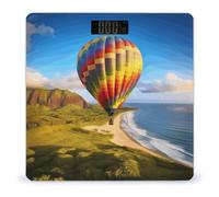Hawaii Hot Air Balloon Smart Scale for Body Weight Digital Bathroom Scale Toughened Glass Weight Scale with Large LCD Backlight Display High Precision Scales Weighing Machine