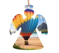Hawaii Hot Air Balloon Wooden Angel Shape Decoration Fashion Design 6 PCS Suitable For Home Festival Decoration