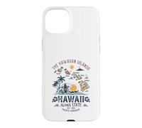 Hawaii Island Chain Vacation Travel Tourist Souvenir Map Case for iPhone 15 Plus