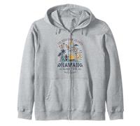 Hawaii Island Chain Vacation Travel Tourist Souvenir Map Zip Hoodie