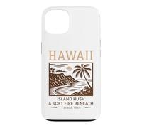 Hawaii Island Hush & Soft Fire Beneath Vintage Art Case for iPhone 13