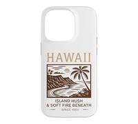 Hawaii Island Hush & Soft Fire Beneath Vintage Art Case for iPhone 14 Pro