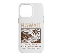 Hawaii Island Hush & Soft Fire Beneath Vintage Art Case for iPhone 14 Pro Max