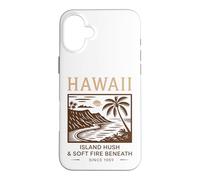 Hawaii Island Hush & Soft Fire Beneath Vintage Art Case for iPhone 16 Plus