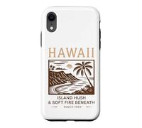 Hawaii Island Hush & Soft Fire Beneath Vintage Art Case for iPhone XR
