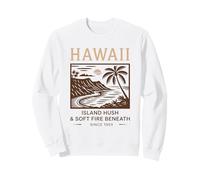 Hawaii Island Hush & Soft Fire Beneath Vintage Art Sweatshirt