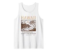 Hawaii Island Hush & Soft Fire Beneath Vintage Art Tank Top