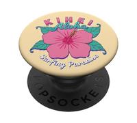 Hawaii Kihei Maui Surfers Paradise Surfing Hibiscus Flower PopSockets Adhesive PopGrip