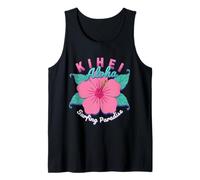 Hawaii Kihei Maui Surfers Paradise Surfing Hibiscus Flower Tank Top