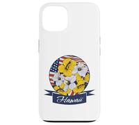 Hawaii Local Hawaiian Hibiscus Patriotic USA Flag Floral Art Case for iPhone 13