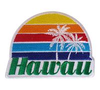 Hawaii Patch Iron On Sew On T Shirt Skirt Palm Trees Hawaiian Embroidered Badge