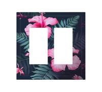 Hawaii Pink Flower Durable and Stylish Wall Plate - Full-Surface Print, Pc Material, Heat & Fade Resistant, Easy to Install
