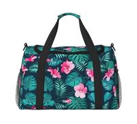 Hawaii Pink Flower Hand Travel Bag - Large Reusable Shopping Tote Bag, Perfect for Outdoor Activities, Sports, Camping & Groceries, Black, One Size