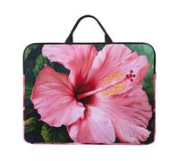 Hawaii Pink Flower Print 14in Laptop Case Sleeve Shockproof Portable Notebook Computer Cover Protector Bag