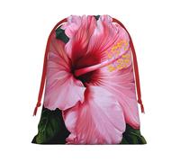 Hawaii Pink Flower Print Comfortable Gift Lightweight Bag Easy Clean Storage Bags Reusable Multipurpose Use