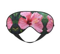Hawaii Pink Flower Print Eye Mask,Silk-Like Sleep Mask,Night Sleeping Mask for Men Women,for Sleep Relaxation