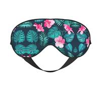 Hawaii Pink Flower Printing Versatile Rest Helper, Soft Sleep Eye Mask Double-Sided for Yoga,Camping,Soft Sleep Eye Mask