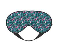 Hawaii Pink Flower Printing Versatile Sleep Eye Cover Soft Eye Mask Reversible for Meditation & Travel Eye Mask Unisex